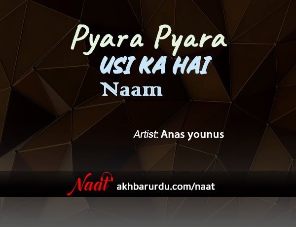 Pyara Pyara Usi Ka Hai Naam | Anas Younus