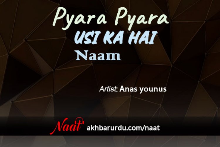 Pyara Pyara Usi Ka Hai Naam | Anas Younus - Naat | Download Naat ...