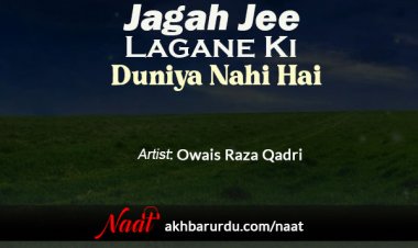Jagah Jee Lagane Ki Duniya Nahi Hai | Owais Raza Qadri