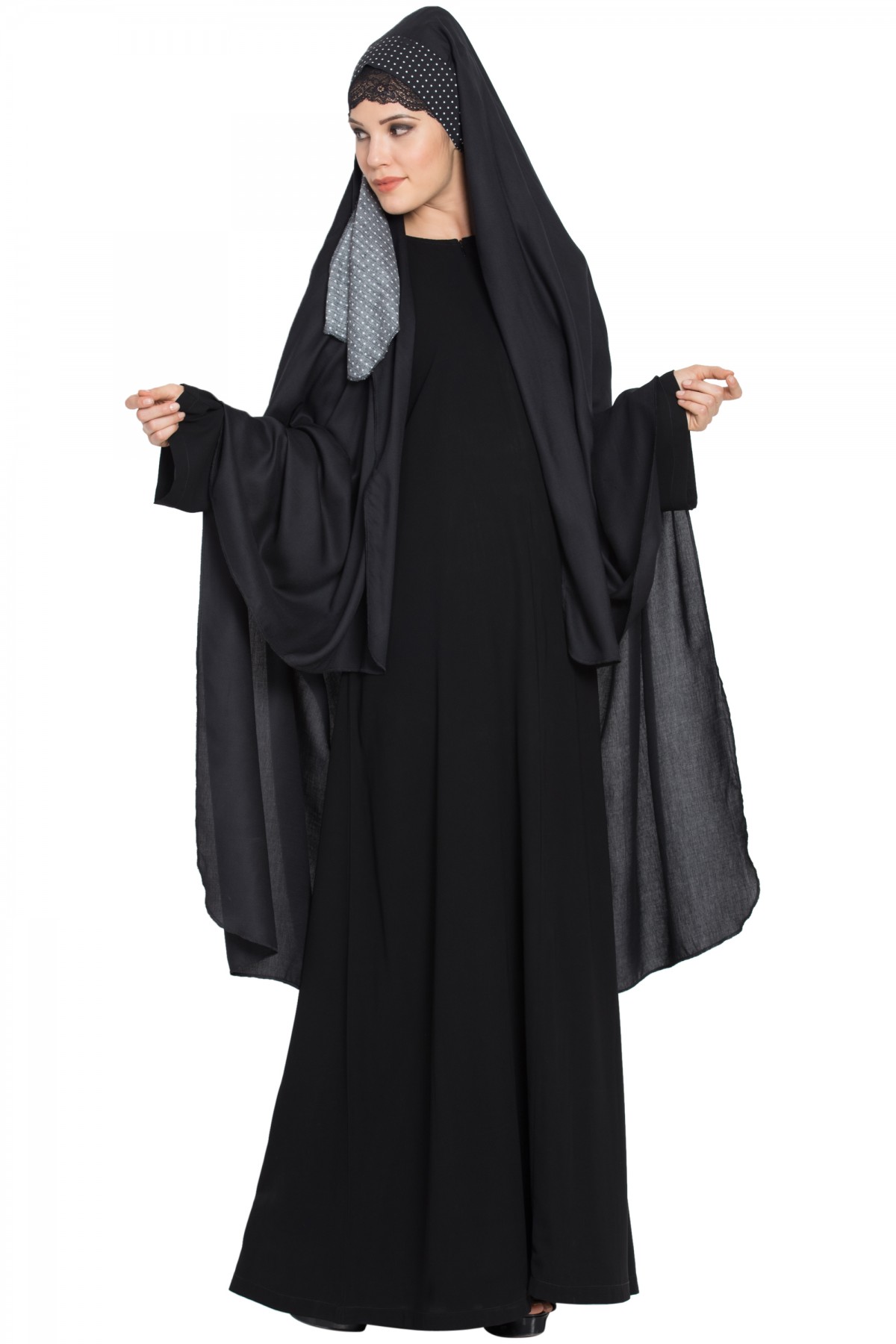 Irani Chadar with Detachable Nose Piece- Hijab In Rayon Fabric-Abaya ...