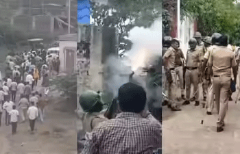 پونے میں  مسجد پر پتھراؤ کے بعد گنبد پر بھگوا پرچم  لہرایا گیا