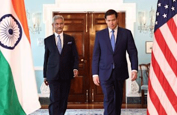جنرل اسمبلی کے  اجلاس کے موقع پر امریکی وزیر خارجہ مارکو روبیو سے ایس جے شنکر کی ملاقات