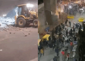 دہلی میں مسجد کے اطراف  بلڈوز ر کارروائی سے کشیدگی