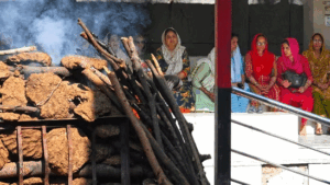 دہلی کے گرین پارک میں  ہریش رانا کی آخری رسومات ادا